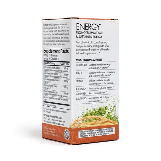 Host Defense Mushrooms MycoBotanicals Energy Capsules