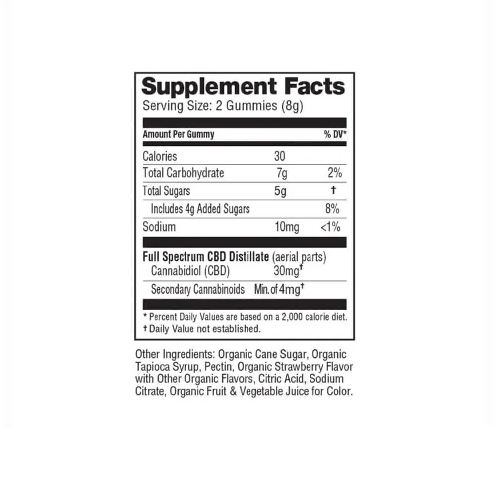 NuLeaf Naturals CBD Gummies - Strawberry