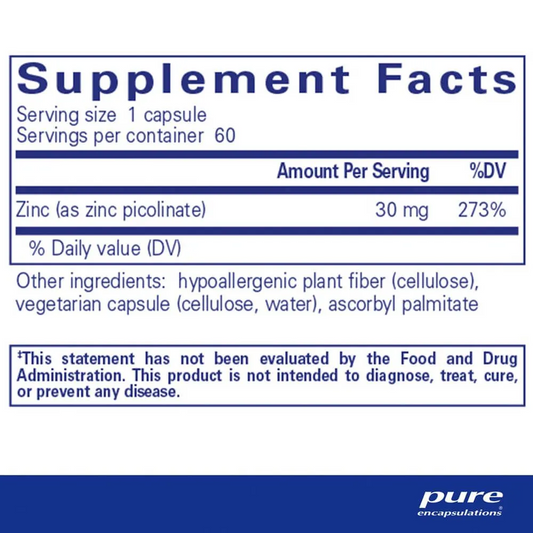 Pure Encapsulations Zinc 30