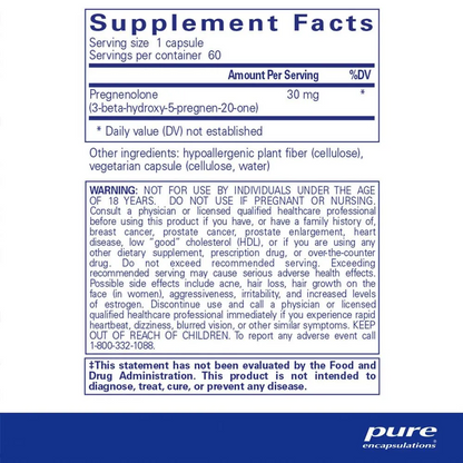Pure Encapsulations Pregnenolone 30 mg