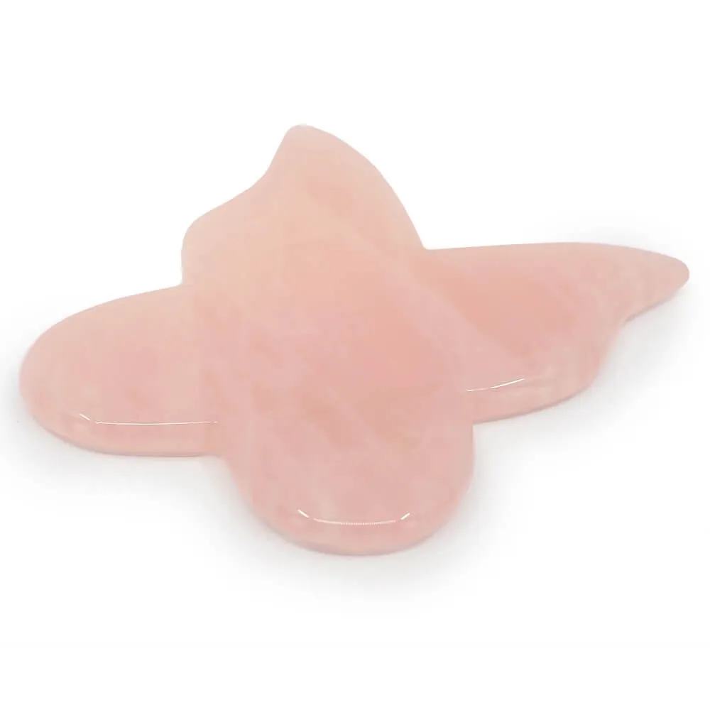 Rose Quartz Butterfly-Shaped Gua Sha