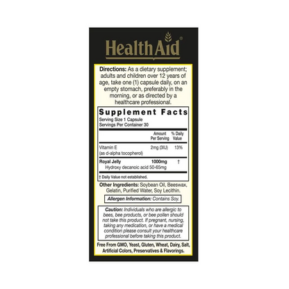 HealthAid Tang Royal Jelly 1000mg Capsules