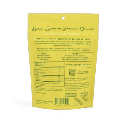 Plant People WonderBee Superfood Honey Chews - Lemon