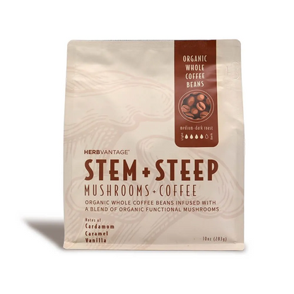 HERBvantage Stem + Steep Mushroom Coffee - Medium-Dark Roast