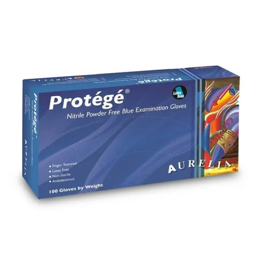 Aurelia Protégé Blue Powder-Free Nitrile Gloves - Exam Grade