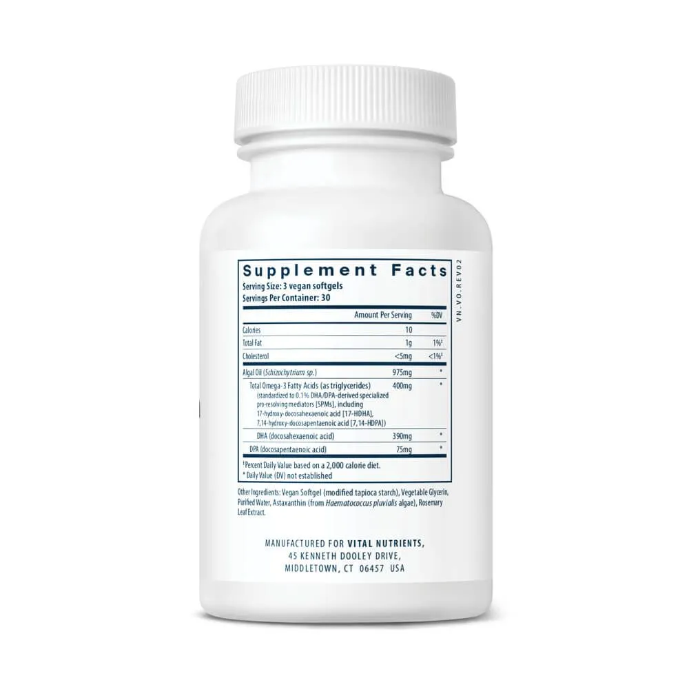 Vital Nutrients Ultra Pure® Vegan Omega SPM+