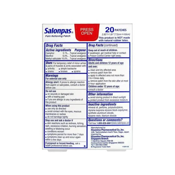 Salonpas Pain Relieving Patch