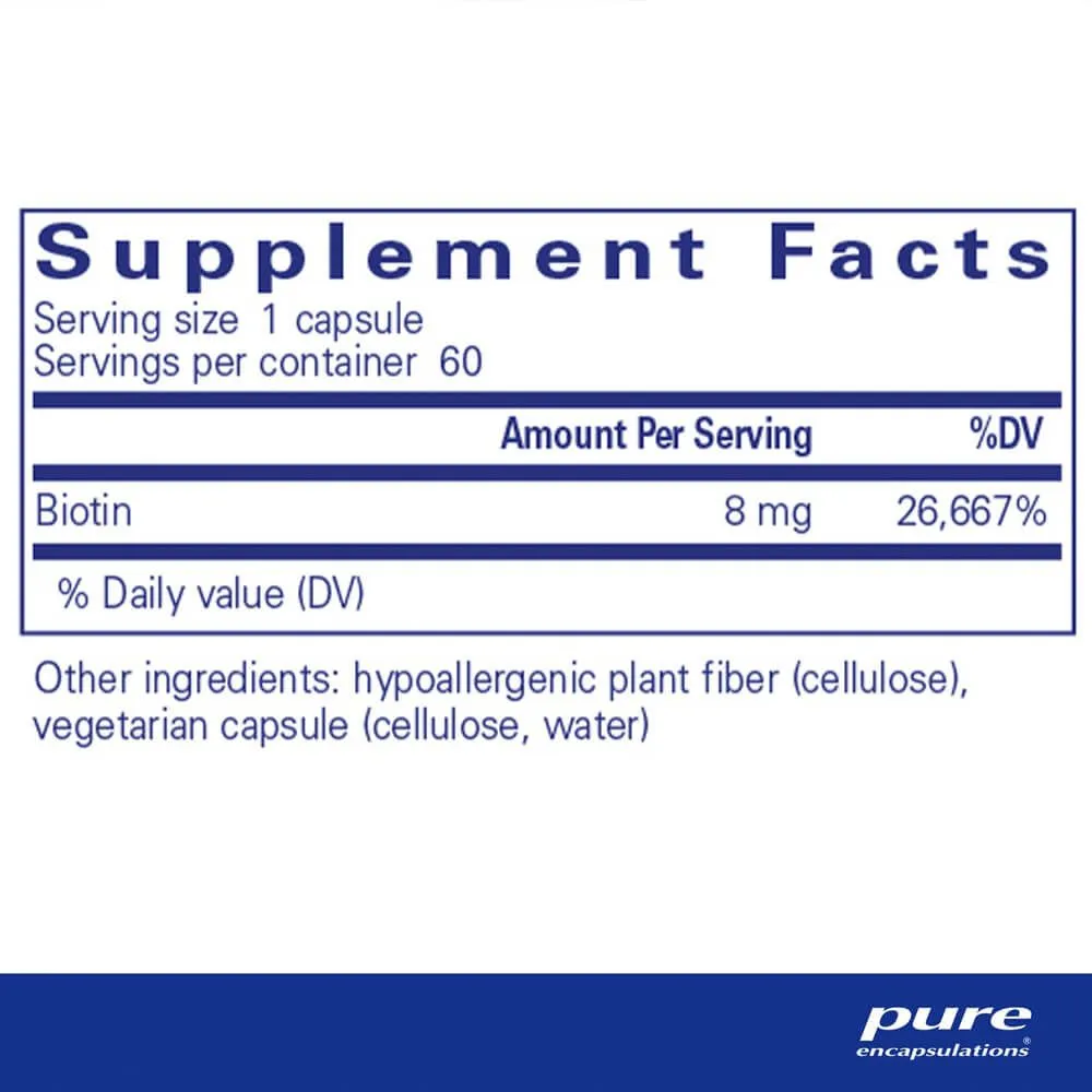 Pure Encapsulations Biotin - 8 mg