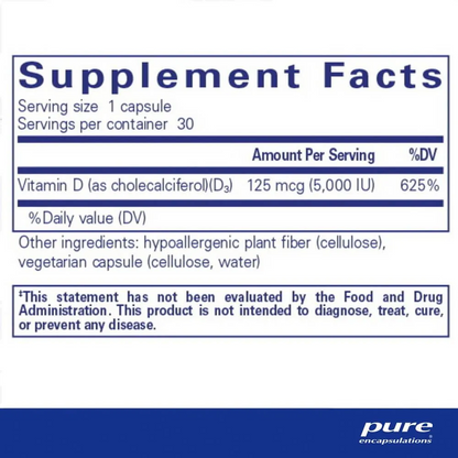 Pure Encapsulations Vitamin D3 5