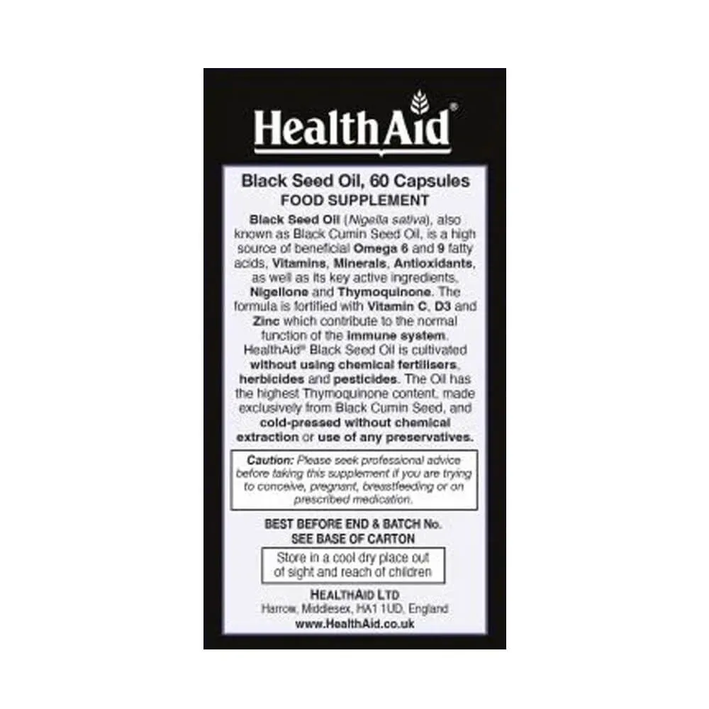 HealthAid Black Seed Oil Capsules