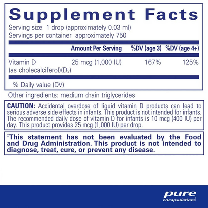 Pure Encapsulations Vitamin D3 Liquid