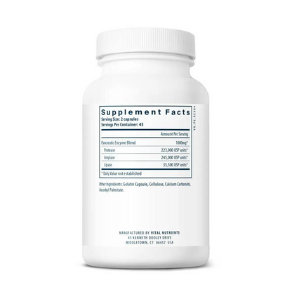 Vital Nutrients Vegan Pancreatic Enzymes
