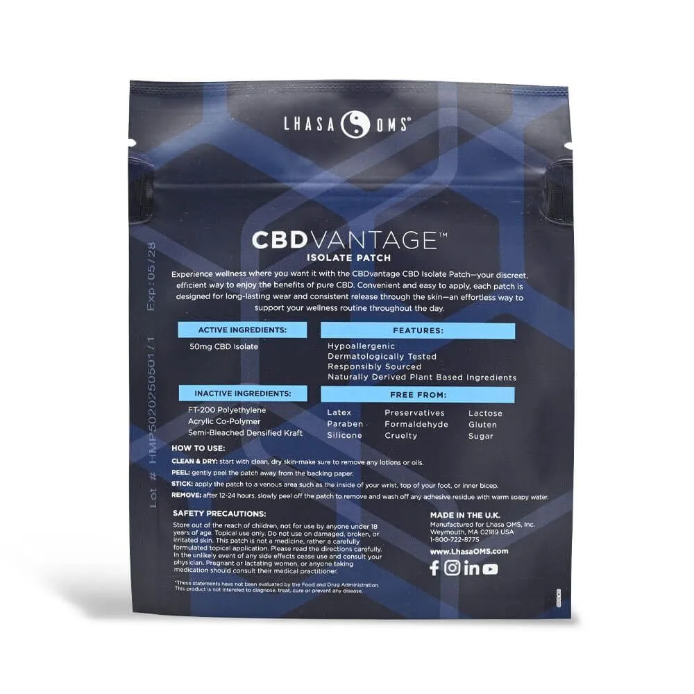 CBDvantage CBD Isolate Patch Pack of 3