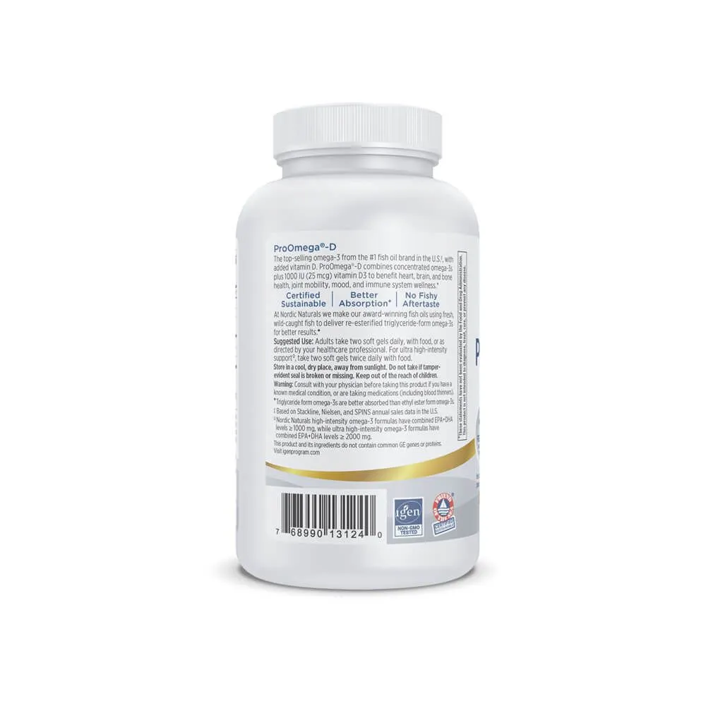 Nordic Naturals Pro Omega®-D Lemon Gels