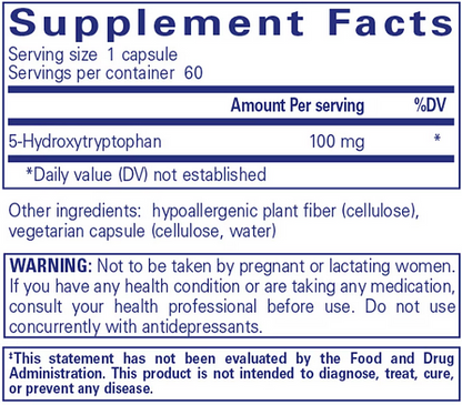 5-HTP, 100 mg (180 capsules) - Image 2