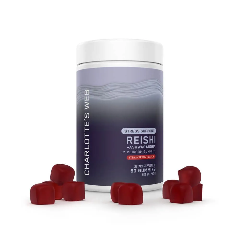 Charlotte's Web™ Reishi + Ashwagandha Stress Support Mushroom Gummies