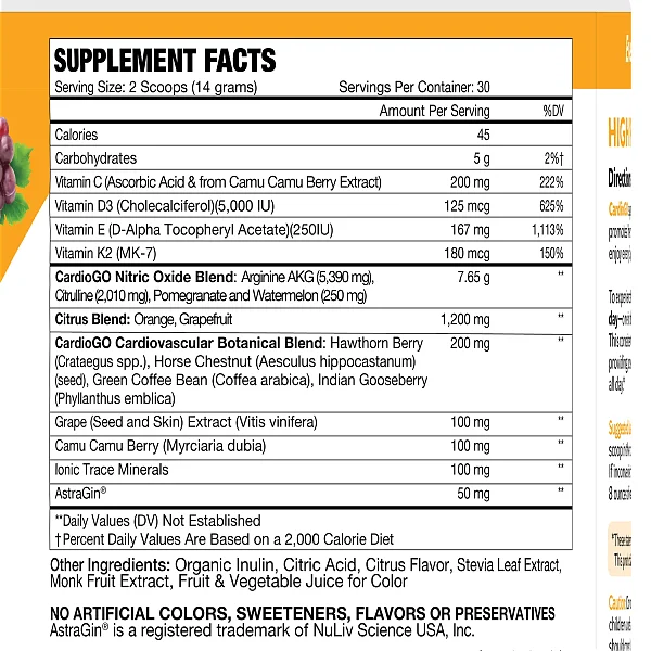 CardioGO - Citrus, 60 Scoops - Image 2