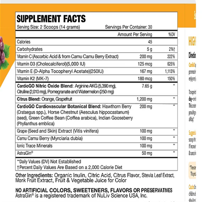 CardioGO - Citrus, 30 Scoops - Image 2