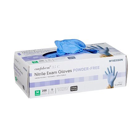 Nitrile Exam Gloves, Medium, Powder Free, 200ct
