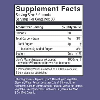 Lion's Mane Mushrooms Gummies, 90ct - Image 2