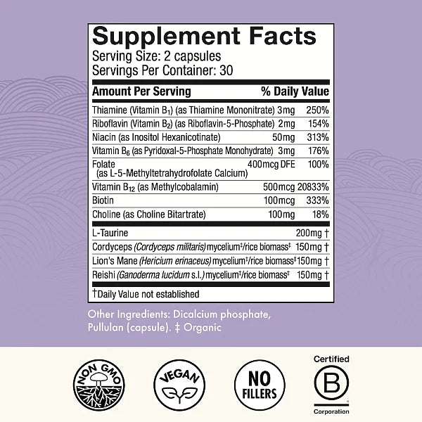 MycoBenefits Focus Capsules, 60ct [ EXPIRES 01-24-2027 ] - Image 2