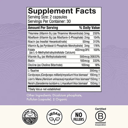 MycoBenefits Focus Capsules, 60ct [ EXPIRES 01-24-2027 ] - Image 2