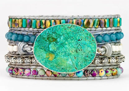 Ocean Jasper Protection Wrap Bracelet