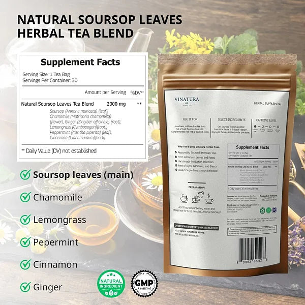 Soursop Leaves Tea, 60g [ EXPIRES 01-23-2026 ] - Image 2