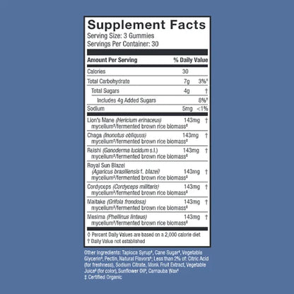 Stamets 7 Immune Mushrooms Gummies, 90ct - Image 2