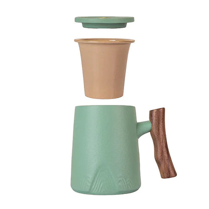 Tea Mug w/Infuser, Green - 12oz - Image 2