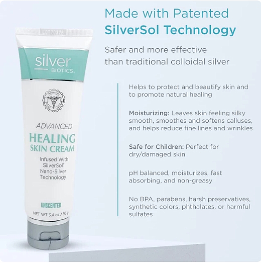 Advanced Healing Silver Skin Cream - Unscented, Large - Image 3