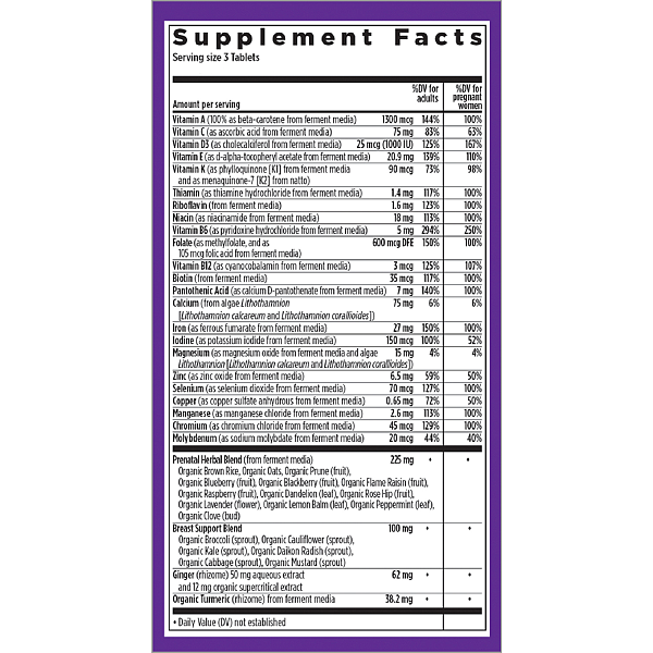 Advanced Perfect Prenatal Multivitamin, 192 Tablets - Image 4