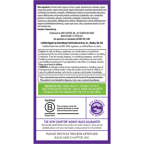 Advanced Perfect Prenatal Multivitamin, 192 Tablets - Image 3