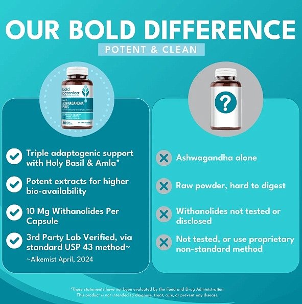 Bold Ashwagandha Plus, 30 Caps - Image 4