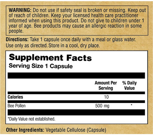 Bee Pollen Capsules, 150ct - Image 2