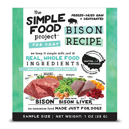 Dog - Bison Recipe, Sample Size (1oz, 28gm)