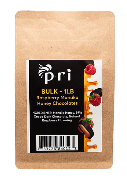 PRI Bulk Manuka Honey Raspberry Chocolates (1 lb)