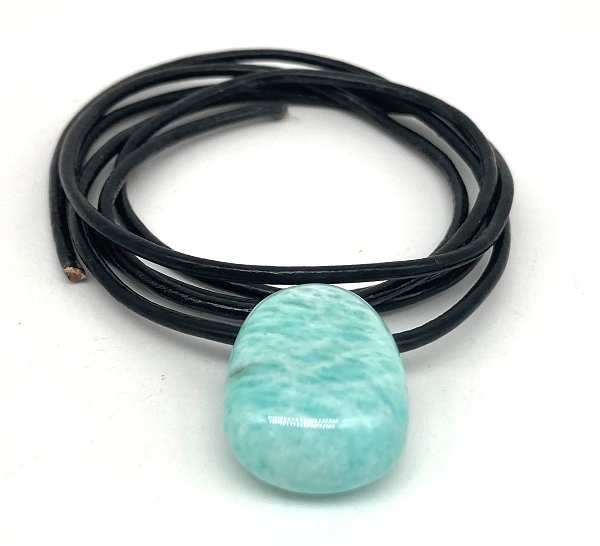 Charmed Pet Necklace, Amazonite