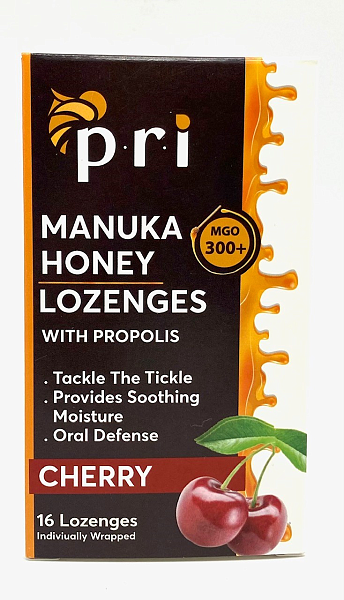 PRI Manuka Honey Lozenges - Cherry (16 ct)
