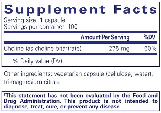 Choline (bitartrate), 100ct - Image 2