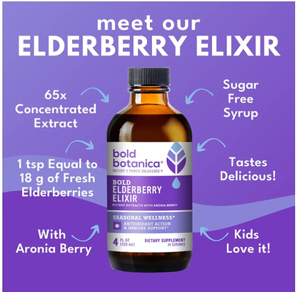 Bold Elderberry Elixir, 4oz - Image 3
