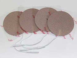 3" Round Electrodes, Tan Cloth, Tyco Gel