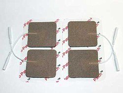 2.0" x 2.0" Electrodes, Cloth Black Carbon, Tyco Gel