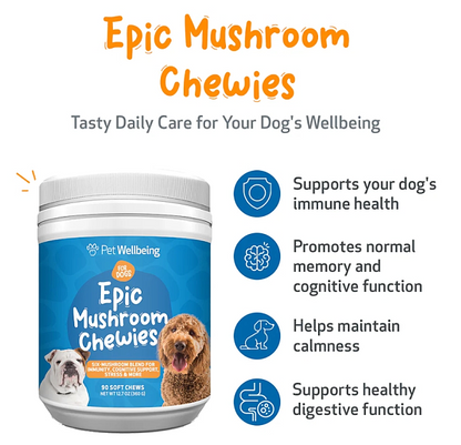 Epic Mushroom Chewies for Dogs, 90ct - Image 4