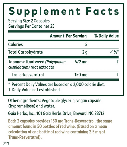Resveratrol-150 Phytocaps, 50ct - Image 2