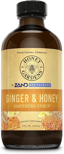 Ginger Honey Syrup with Organic Apple Cider Vinegar and Propolis, 8oz