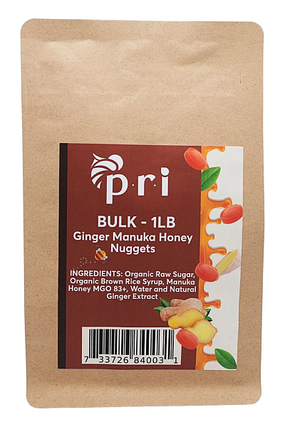 PRI Bulk Manuka Honey Ginger Nuggets (1 lb)