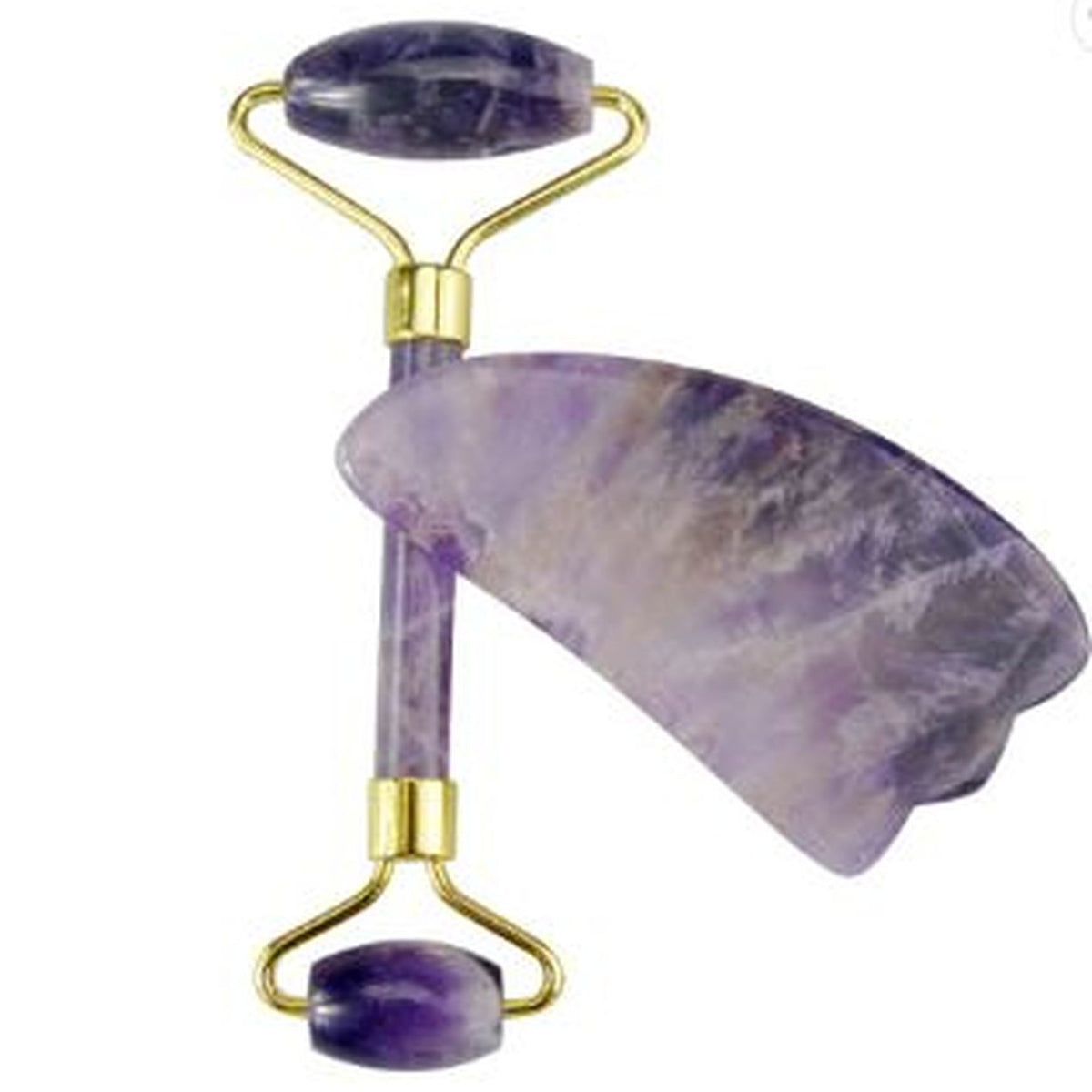 Amethyst Gua Sha & Face Roller Set
