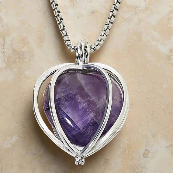 Heart Locket with Chakra Gemstones - Image 6