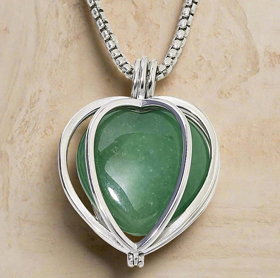 Heart Locket with Chakra Gemstones - Image 3
